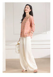 Veronica Embroidered Ramie Cheongsam Shirt