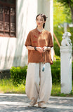 Arabella Linen Tencel Cheongsam Top
