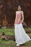 Patrician Linen Ramie Spliced Tie-Dye Tank Cheongsam Top