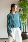 Undine Light Green Tie-Dye Cheongsam Cardigan