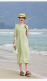 Sparkle Ramie Embroidered A-Line Cheongsam Dress