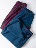 Henriette Wide-Leg Cotton Cheongsam Pants