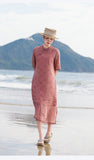 Josephina Crabapple Red Jacquard Cheongsam Dress