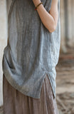Zenaida Tie-Dye Ramie Cheongsam Top
