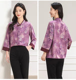 Tara Light Purple Floral Cheongsam Top
