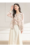 Elowen 2-Piece Pink Polyester Cheongsam Set