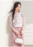Agate Loose Fit Patterned Cheongsam Top