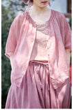 Duchess Soft Smoke Pink Cheongsam Top