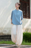 Taya Linen Cotton Modern Qipao Top