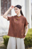 Maison Ramie Cotton Cheongsam Top