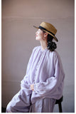 Quintessa Silk Purple Mist Cheongsam Shirt