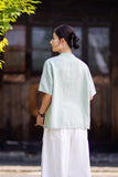 Equinox Linen Lyocell Cheongsam Top