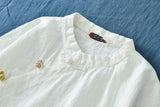Jessamine Cotton-Linen Vintage Cheongsam Top