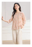 Sana Ramie Floral Cheongsam Top