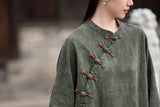 Begonia Hand-Dyed Ramie Cheongsam Top