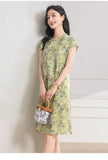 Crown Silk Cheongsam Dress