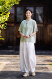 Equinox Linen Lyocell Cheongsam Top