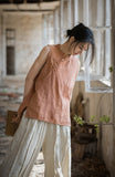 Cosmos Thin Tie-Dye Ramie Cotton Cheongsam Vest