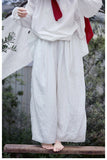 Esmeralda Linen Wide-Leg Cheongsam Pants