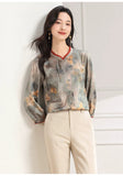 Yolanda Floral Print Mandarin Collar Cheongsam Top