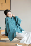 Undine Light Green Tie-Dye Cheongsam Cardigan