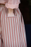 Ursula Tricolor Stripe Cotton Cheongsam Pants