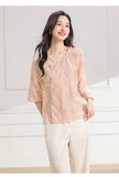 Sana Ramie Floral Cheongsam Top