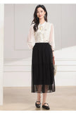 Guinevere Beige Embroidered Cheongsam Top
