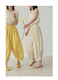 Poppy Lightweight Ramie Lantern Cheongsam Pants