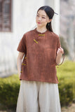 Maison Ramie Cotton Cheongsam Top