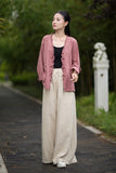 Philippa Loose Batwing Sleeve Ramie Cheongsam Coat
