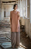 Zenaida Tie-Dye Ramie Cheongsam Top