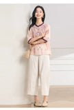 Venetia Purple Rice Flower Embroidered Cheongsam Top