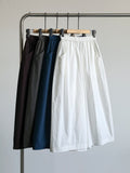 Henriette Wide-Leg Cotton Cheongsam Pants
