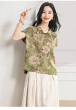 Melinda Floral Print Viscose Cheongsam Top