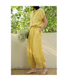 Poppy Lightweight Ramie Lantern Cheongsam Pants