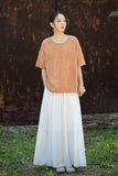 Nerissa Cotton-Ramie Tie-Dye Cheongsam Top