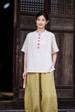 Equinox Linen Lyocell Cheongsam Top