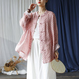 Bianca Ramie Floral Long Cheongsam Cardigan
