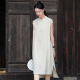 Petunia Linen Ramie Cheongsam Dress