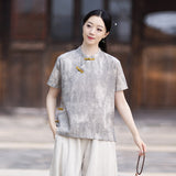 Maison Ramie Cotton Cheongsam Top