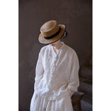 Adelaide Linen V-Neck Cheongsam Top