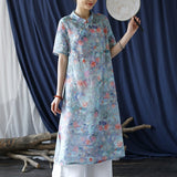 Grandeur A-Line Digital Print Cheongsam Dress