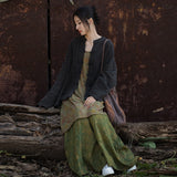 Antique Green Cotton Cheongsam Coat