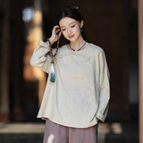 Priscilla Linen Caramel Vintage Cheongsam Top