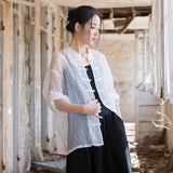 Adriana Tencel Loose Cheongsam Top