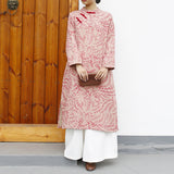 Ballad Floral Cotton Cheongsam Dress