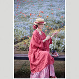 Violante Dusky Rose Linen Cheongsam Dress