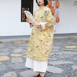 Dame Floral Cotton Cheongsam Dress