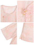 Sana Ramie Floral Cheongsam Top